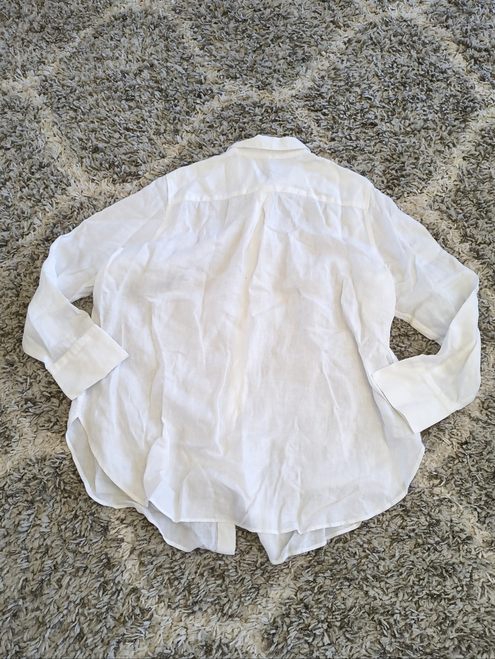 Talbots 100% Linen Oversized Button Up Long Sleeve Shirt - Picture 3 of 5